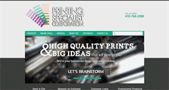 Desktop Screenshot of printingspecialist.com